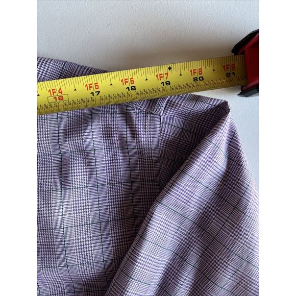 Lauren Ralph Lauren Men Classic Fit Non-Iron Button Up Plaid Shirt 16 34/35 Plum - Picture 6 of 16